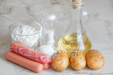 Сосиски в картофельной шубке. Шаг 1
