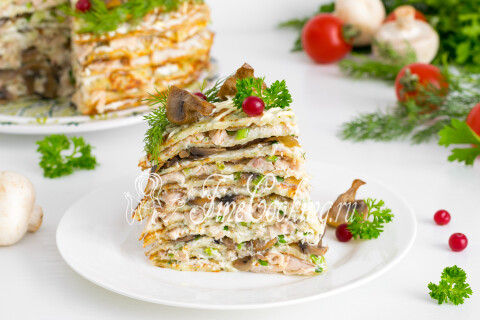 Готовое блюдо: Сырные блинчики