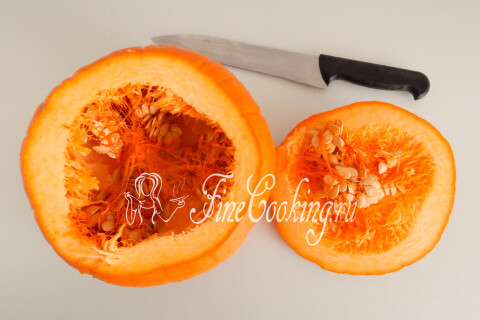 Тыква, фаршированная мясом. Шаг 2