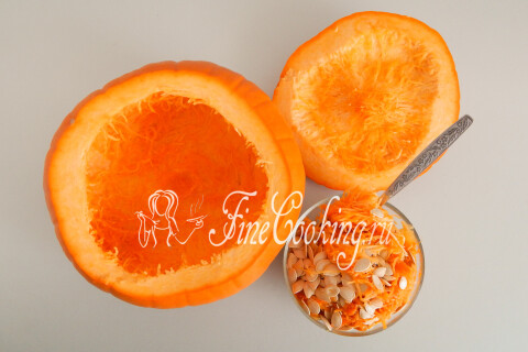 Тыква, фаршированная мясом. Шаг 3