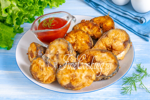 Готовое блюдо: Вкусная жареная скумбрия на сковороде