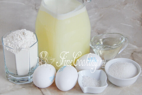 Вкусные блинчики на сыворотке. Шаг 1