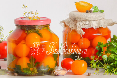 Готовое блюдо: Вкусные маринованные помидоры на зиму