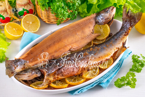 Готовое блюдо: Вкусный голец, запеченный в духовке