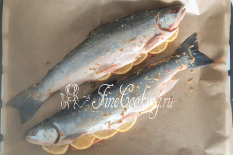 Вкусный голец, запеченный в духовке. Шаг 8