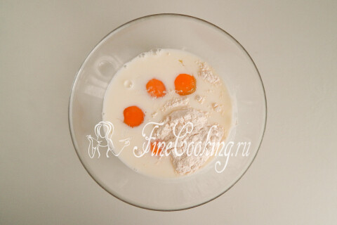 Яичные блинчики с курицей, грибами и сыром. Шаг 2