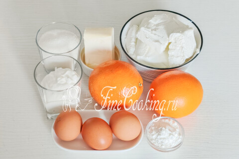 Заварная творожная пасха с апельсинами. Шаг 1