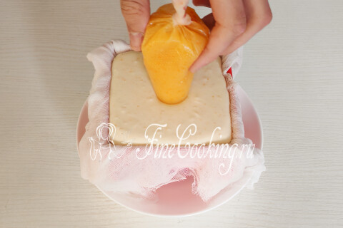 Заварная творожная пасха с апельсинами. Шаг 13