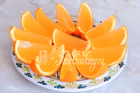Желе Апельсиновые дольки. Шаг 8