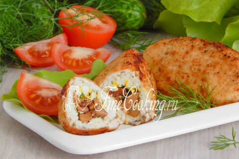 Готовое блюдо: Зразы куриные с грибами